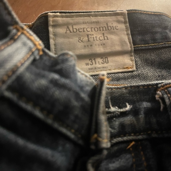 Vintage Y2K Abercrombie & Fitch Distressed Classic Straight Cut Denim Jeans - Picture 3 of 9
